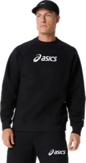ASICS LOGO FLEECE CREW-NECK TOP, Performance Black 1