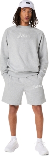 ASICS LOGO FLEECE CREW-NECK TOP, Image 7 of 8