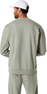 FLEECE CREW-NECK TOP RELAXED, Lichen Green 2