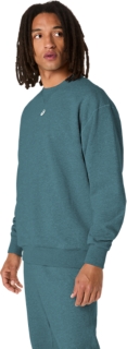 FLEECE CREW-NECK TOP RELAXED, Image 3 of 7