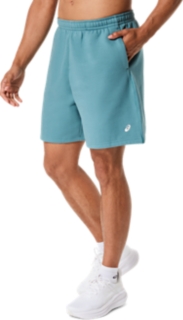 FLEECE RELAXED 7IN SHORT, Misty Pine 3