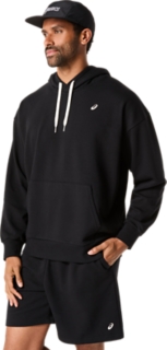 FRENCH TERRY RELAXED PULLOVER HOODIE, Performance Black 3