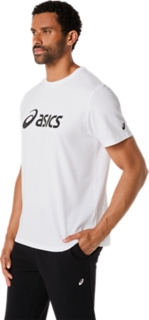Image 3 of 6 of Men's BRILLIANT WHITE ASICS LOGO TEE Short Sleeve Shirts