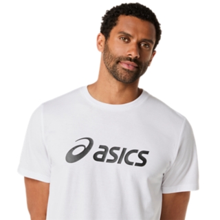 Image 4 of 6 of Men's BRILLIANT WHITE ASICS LOGO TEE Short Sleeve Shirts