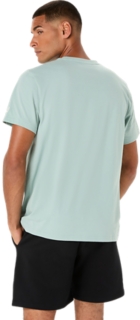 Image 2 of 6 of Men's OCEAN HAZE ASICS LOGO TEE Men's Short Sleeve Shirts