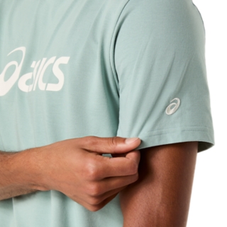 Image 5 of 6 of Men's OCEAN HAZE ASICS LOGO TEE Men's Short Sleeve Shirts