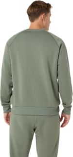 FLEECE CREW-NECK TOP, Lichen Green 2