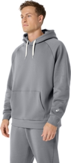FLEECE RELAXED PULLOVER HOODIE, Grey Heather 3
