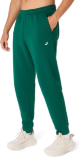 ASICS LOGO FLEECE PANT, Jewel Green 3