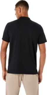 Image 2 of 5 of Men's PERFORMANCE BLACK ASICS COTTON BLEND POLO-SHIRT Men's Short Sleeve Shirts