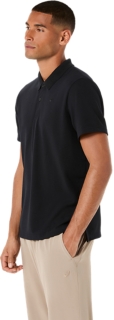 Image 3 of 5 of Men's PERFORMANCE BLACK ASICS COTTON BLEND POLO-SHIRT Men's Short Sleeve Shirts
