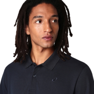 Image 4 of 6 of Men's MIDNIGHT ASICS COTTON BLEND POLO-SHIRT Men's Short Sleeve Shirts