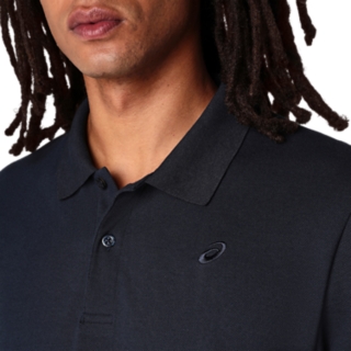 Image 5 of 6 of Men's MIDNIGHT ASICS COTTON BLEND POLO-SHIRT Men's Short Sleeve Shirts