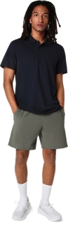 Image 6 of 6 of Men's MIDNIGHT ASICS COTTON BLEND POLO-SHIRT Men's Short Sleeve Shirts