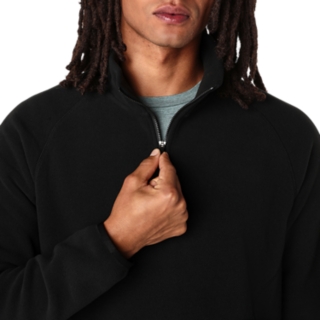 REFINED TEXTURE FLEECE HALF ZIP LONG SLEEVE TOP, Image 5 of 7