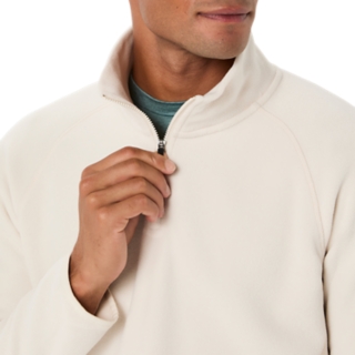 REFINED TEXTURE FLEECE HALF ZIP LONG SLEEVE TOP, Image 4 of 10