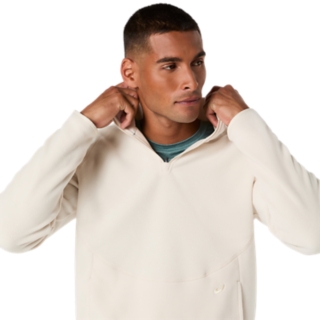 REFINED TEXTURE FLEECE HALF ZIP LONG SLEEVE TOP, Image 6 of 10