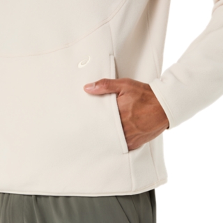 REFINED TEXTURE FLEECE HALF ZIP LONG SLEEVE TOP, Image 8 of 10