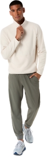 REFINED TEXTURE FLEECE HALF ZIP LONG SLEEVE TOP, Image 9 of 10