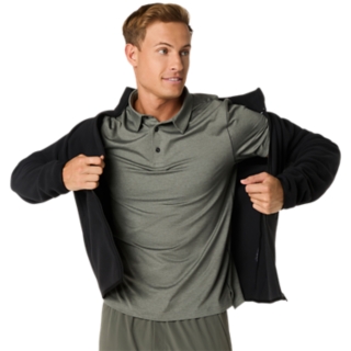 REFINED TEXTURE FLEECE FULL ZIP TOP, Image 7 of 8