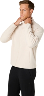 REFINED TEXTURE FLEECE FULL ZIP TOP, Image 3 of 7
