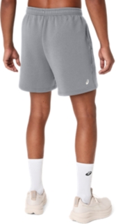 ASICS LOGO FLEECE 7IN SHORT, Grey Heather 2