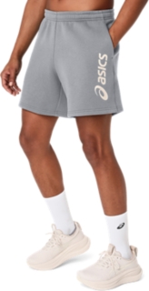 ASICS LOGO FLEECE 7IN SHORT, Grey Heather 3