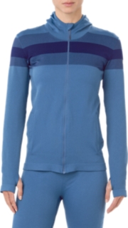 Seamless Full Zip Hoodie Azure Hoodies Sweatshirts ASICS