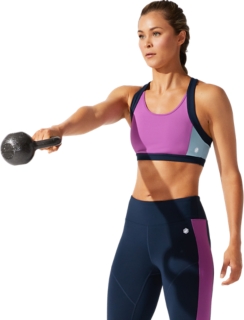 Alternative image view of COLOR BLOCK BRA 2, Digital Grape/French Blue