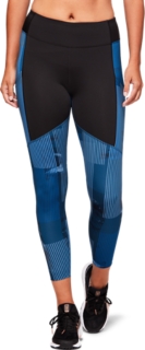 WOMEN'S Printed Train Legging, Performance Black/Lake Drive, Tights &  Leggings