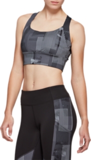 Printed Train Bra, Performance Black/Mulit Grey, Sports Bras