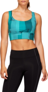 Printed Train Bra Performance Black/Ice Mint Sports Bras ASICS