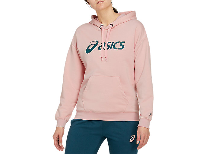 Image 1 of 7 of Women's Ginger Peach/Magnetic Blue BIG ASICS OTH HOODIE Women's Long Sleeve Shirts