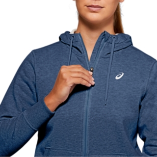 Women's SPORT KNIT HOOD, Grand Shark Heather, Long Sleeve Tops