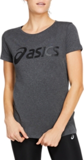 asics t shirt fille gris