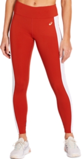 WOMEN'S Tokyo Train 7/8 Tight, Spice Latte/Brilliant White/Magnetic Blue, Tights & Leggings