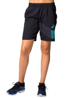 W S Limo ストレッチクロスハーフパンツ パフォーマンスブラック レディース ショートパンツ Asics