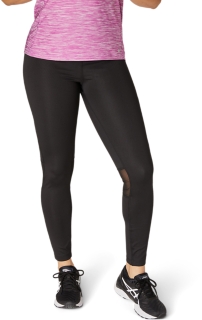 Asics Motion Dry Small Leggings Black With Pink Dots
