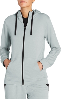 grey zipper hoodie women's