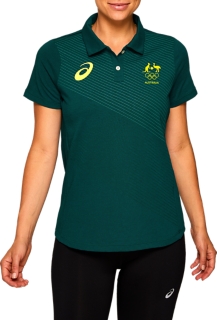 Unisex REPLICA MEDIA POLO | 80 Au Green | ASICS Clothing | ASICS Australia