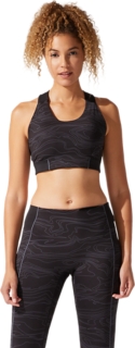 WOMEN'S PIPING GRAPHIC BRA | Performance Black/Carrier Grey | Sports ...