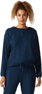 Women's SOFT STRETCH SWEAT TOP | French Blue | Jackets & Hoodies ...