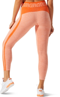 WOMEN'S CROPPED ASICS LOGO SEAMLESS TIGHT | Marigold Orange/Sun