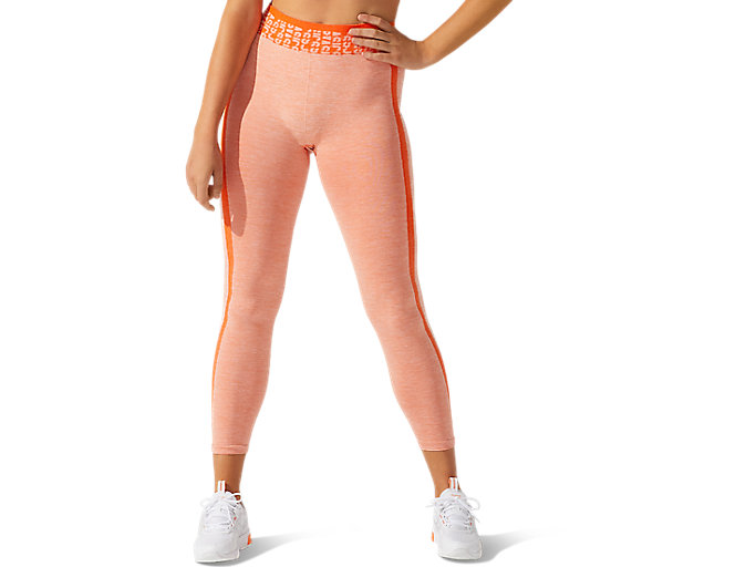 Cropped Logo Seamless Tight Pantalon Asics en coloris Orange Femme Vêtements Chaussettes & Bas Collants 