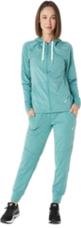 WOMEN'S TECH FULL ZIP HOODIE, Sage Spacedye, Hoodies & Sweatshirts