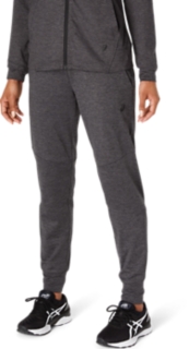 ASICS Womens Fleece Athletic Jogger Pants, Grey, Small 