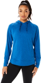 WOMEN'S TECH PULLOVER HOODIE  Lake Drive Spacedye/Clear Blue