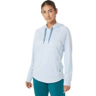 geluid Bulk Brullen WOMEN'S TECH PULLOVER HOODIE | Soft Sky Spacedye | Hoodies & Sweatshirts |  ASICS