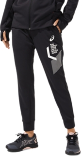 W S Limo スウェットパンツ パフォーマンスブラック レディース ロングパンツ Asics