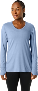 WOMEN'S LONG SLEEVE HEATHER TOP